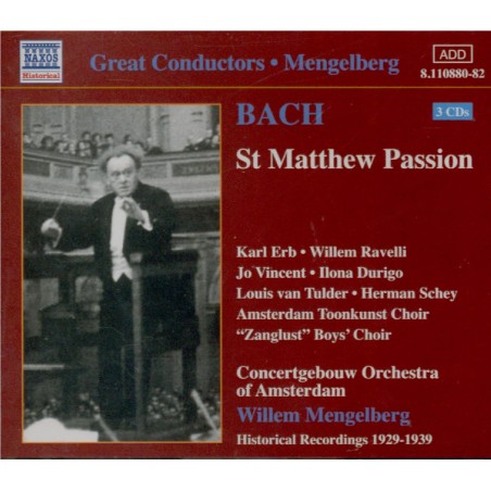 BACH - Mengelberg - Passion selon St Matthieu (Matthäus-Passion), pour s..